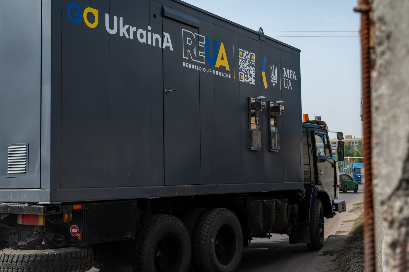 Relief convoy transporting equipment for clean water programs